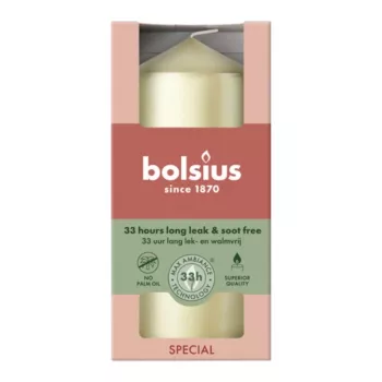 Lumânare cilindrică BOLSIUS Ø120x58mm argintie