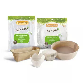 GUARDINI Easy Bake Bio Round Paper Trays Ø34cm White Set of 2