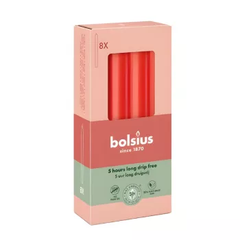 Lumânări de masă BOLSIUS set de 8 roșu 170/20 mm