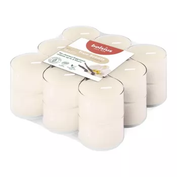 Lumânări mici parfumate BOLSIUS Aroma True Scents vanilie 18 buc.