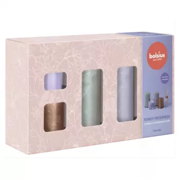 Set cadou BOLSIUS Funky Freshness Lavender - colecție baie & corp din 5 piese