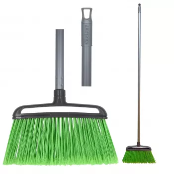 Perie de exterior SAUBER cu coadă, 1580 mm, peri din PP rigizi, coadă din aluminiu, negru/portocaliu