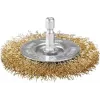 Makita D-73689 Wheel Brush 75 mm Brass Crimped Wire Hex Shank 1/4 inch