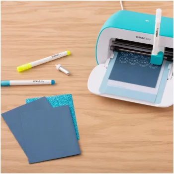 Set de pixuri gel Cricut Joy 1,0 mm, alb, albastru, galben (3 pixuri) 2009381