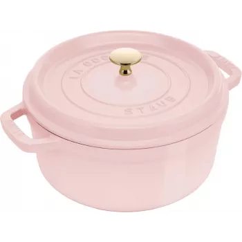 STAUB La Cocotte Round Cast Iron Cocotte 5.2L Blossom Pink