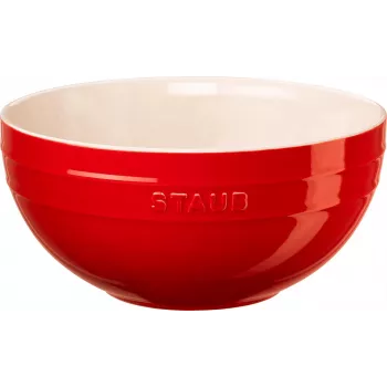 Bol de servire rotund STAUB 24 cm, roșu cireș