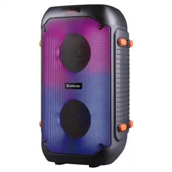 Boxă Bluetooth portabilă Defender BOOMER 25 cu karaoke, lumini RGB, TWS, radio FM, 25W, neagră