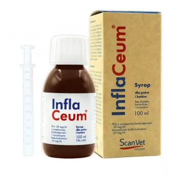 Supliment lichid pentru articulații SCANVET InflaCeum pentru câini și pisici, 100 ml