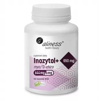 Aliness Inositol Myo/D-Chiro 650 mg + B6, 100 capsule VEGE