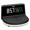 Ceas deșteptător digital TFA Dostmann 60.2028.01 cu stație de încărcare wireless CHARGE
