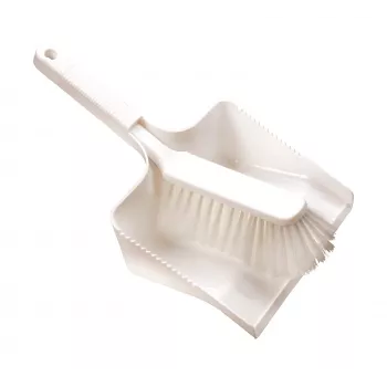 Haug Bürsten 88920U White Plastic Dustpan and Brush Set, 35 cm