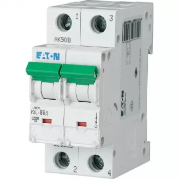 Întrerupător automat de protecție Eaton PXL-C6/2 (MCB), bipolar, 6 A, caracteristică C, 6 kA, 230/400 V AC, 236278