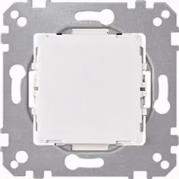 Capac pentru întrerupător basculant Merten System M, alb polar, lucios, 1 modul, simbol lumină, 587093