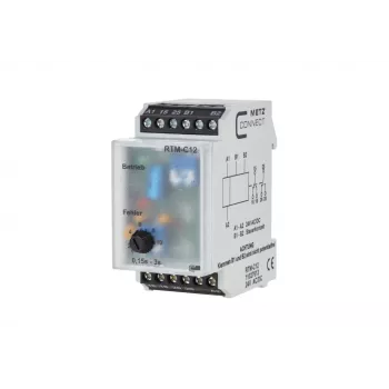 METZ CONNECT 11027613 Multi-function Timing Relay, 24V AC/DC, 2W, 1 CO, 0.05s-100h, DIN Rail