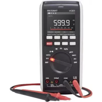 Multimetru digital VOLTCRAFT VC-13110160, calibrat ISO, CAT III 1000 V, CAT IV 600 V, 6000 counts