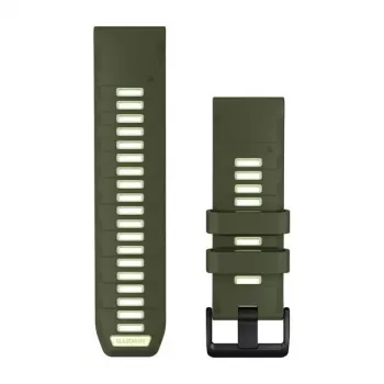 Curea de ceas Garmin QuickFit 26 mm din silicon - Olive Drab / Lemon 010-14508-01