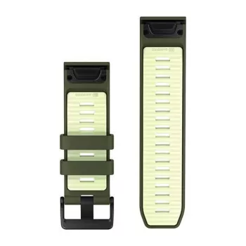 Curea de ceas Garmin QuickFit 26 mm din silicon - Olive Drab / Lemon 010-14508-01