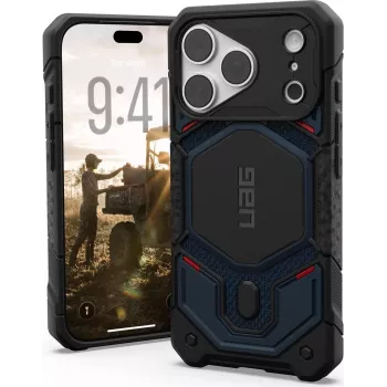 Husă UAG Urban Armor Gear Monarch Pro MagSafe pentru Apple iPhone 18 Pro/17 Pro - Kevlar Mallard Blue 114569113955
