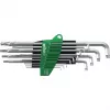 Set de chei unghiulare Torx cu cap sferic Wiha 366BETSZ13TS, 13 piese, gri titan, suport ErgoStar 40979