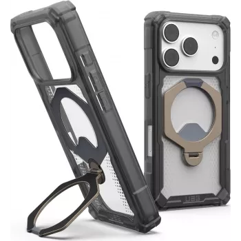 Husă cu suport MagSafe UAG Urban Armor Gear Plasma XTE 360 pentru Apple iPhone 18 Pro/17 Pro - gri cenușiu (gri translucid) 114573113136