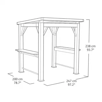 KETER Gazebo Grill 29213898 Pavilion de grădină Hardtop din aluminiu