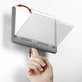 Plăcuță de ușă DURABLE Click Sign 149x105,5 mm montaj prin lipire/șuruburi grafit
