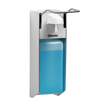 Bartscher Disinfectant Dispenser PS 0.9L-W 850019 Silver/White Plastic 0.9 L Wall-Mounted Manual