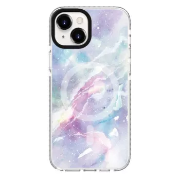 Husă PC+TPU cu MagSafe Evelatus pentru Apple iPhone 15 Plus - Custom Marble Purple