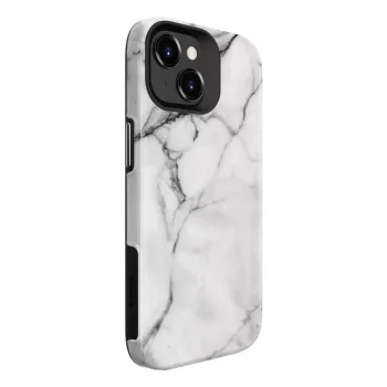 Husă Armor TPU+PC Evelatus pentru Apple iPhone 15 Plus marmorată albă