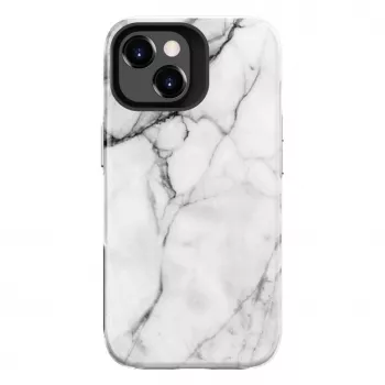 Husă Armor TPU+PC Evelatus pentru Apple iPhone 15 Plus marmorată albă