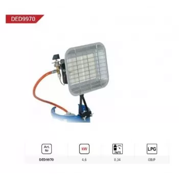 Încălzitor radiant pe gaz pentru butelie DEDRA 4,6 kW