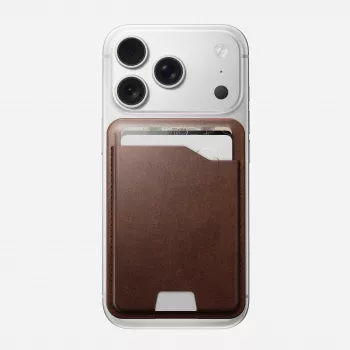 Portofel din piele NOMAD Mag Wallet - compatibil MagSafe cu Apple Find My, piele Horween (Rustic Brown)