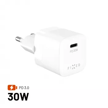 Încărcător Fixed Mini USB-C GaN 30W - negru