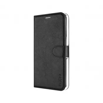 Husă tip carte Fixed Opus Book pentru Xiaomi Redmi Note 15 Pro 5G, piele, neagră