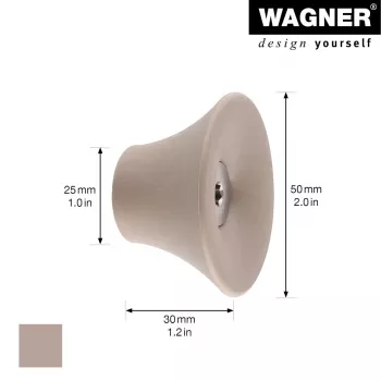 Cârlig de vestiar Wagner design yourself TULIP GH 0322, 1 cârlig, taupe (17032221)
