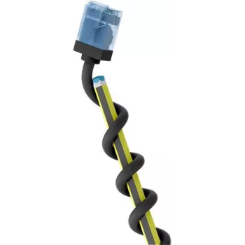 Cablu patch Goobay ultraflexibil CAT 6A Slim U/UTP, negru, 0,25 m, conectori extra-scurți cu protecție anti-agățare a clemei 74233