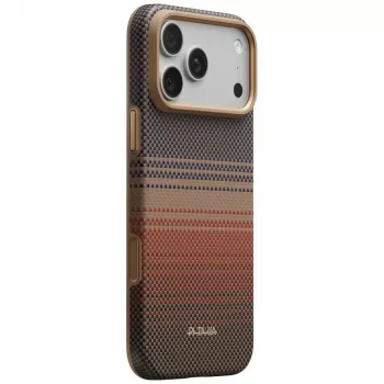 Husă PITAKA Summa pentru iPhone 18 Pro Max / 17 Pro Max, fibră aramidă Sunset, MagSafe