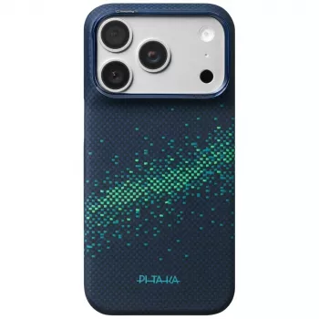 PITAKA Edge Milky Way Galaxy 2.0 Case for iPhone 18 Pro / 17 Pro - Nearfield Blue