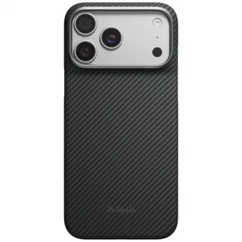 Husă PITAKA Edge pentru iPhone 18 Pro Max / 17 Pro Max, neagră-gri