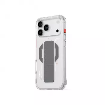 Husă transparentă Skinarma Haxa cu încărcare magnetică și suport de prindere pentru iPhone 17 Pro