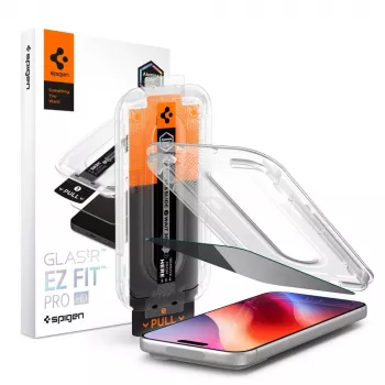 Folie de protecție pentru ecran din sticlă călită Spigen Glas.tR EZ Fit Pro HD Privacy pentru Apple iPhone 18 Pro Max