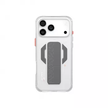 Husă SKINARMA Haxa pentru iPhone 17 Pro Max cu încărcare magnetică și suport de prindere, transparentă