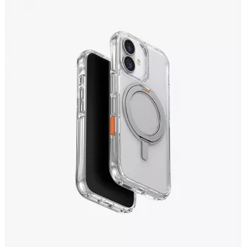 Husă UNIQ Swivix pentru iPhone 17 cu suport rotativ la 360°, transparentă