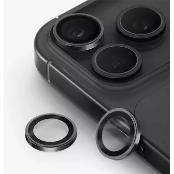 Protector de lentilă a camerei UNIQ Optix Prime pentru iPhone 18 Pro / 18 Pro Max, grafit cu aplicator
