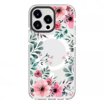 Husă transparentă Evelatus pentru Apple iPhone 15 Pro cu MagSafe - imprimare personalizată, PC+TPU transparent