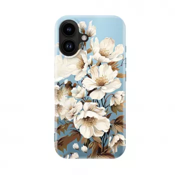 Carcasă subțire Evelatus pentru Apple iPhone 16 cu MagSafe - imprimare personalizată Flower Blue