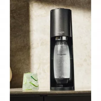 Aparat de apă minerală SodaStream Terra Megapack negru cu 3 sticle și butelie CO2 Quick Connect
