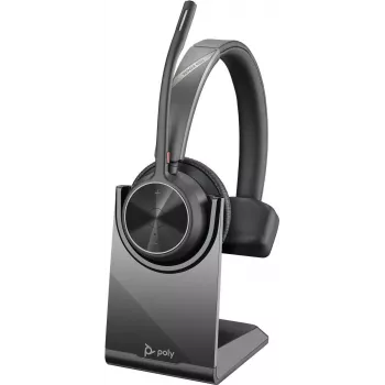 Cască wireless on-ear HP Poly Voyager 4300 UC Series 4310 cu adaptor USB-C și suport, certificată Zoom 218474-01