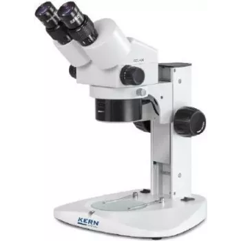 Microscop stereo-zoom binocular Kern Optics OZL 456 50x cu LED pentru lumină incidentă și transmisă
