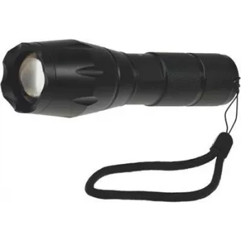 Lanternă LED cu zoom ChiliTec 10W, 3x AAA, neagră 22106